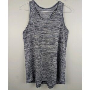 Danskin Now Women's Tank Top Razor Back Size M (8-10) Navy & White Workout Sport